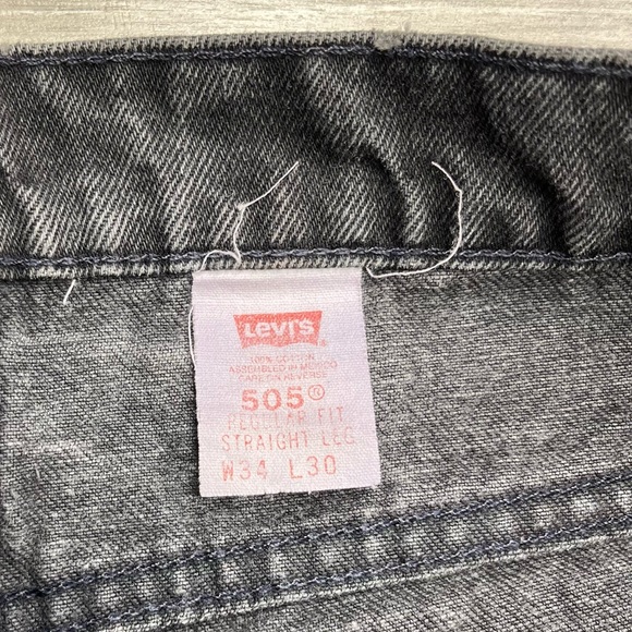 Vintage 505 Levi’s Regular Fit Straight Leg 34/30 Black Wash - Picture 4 of 12